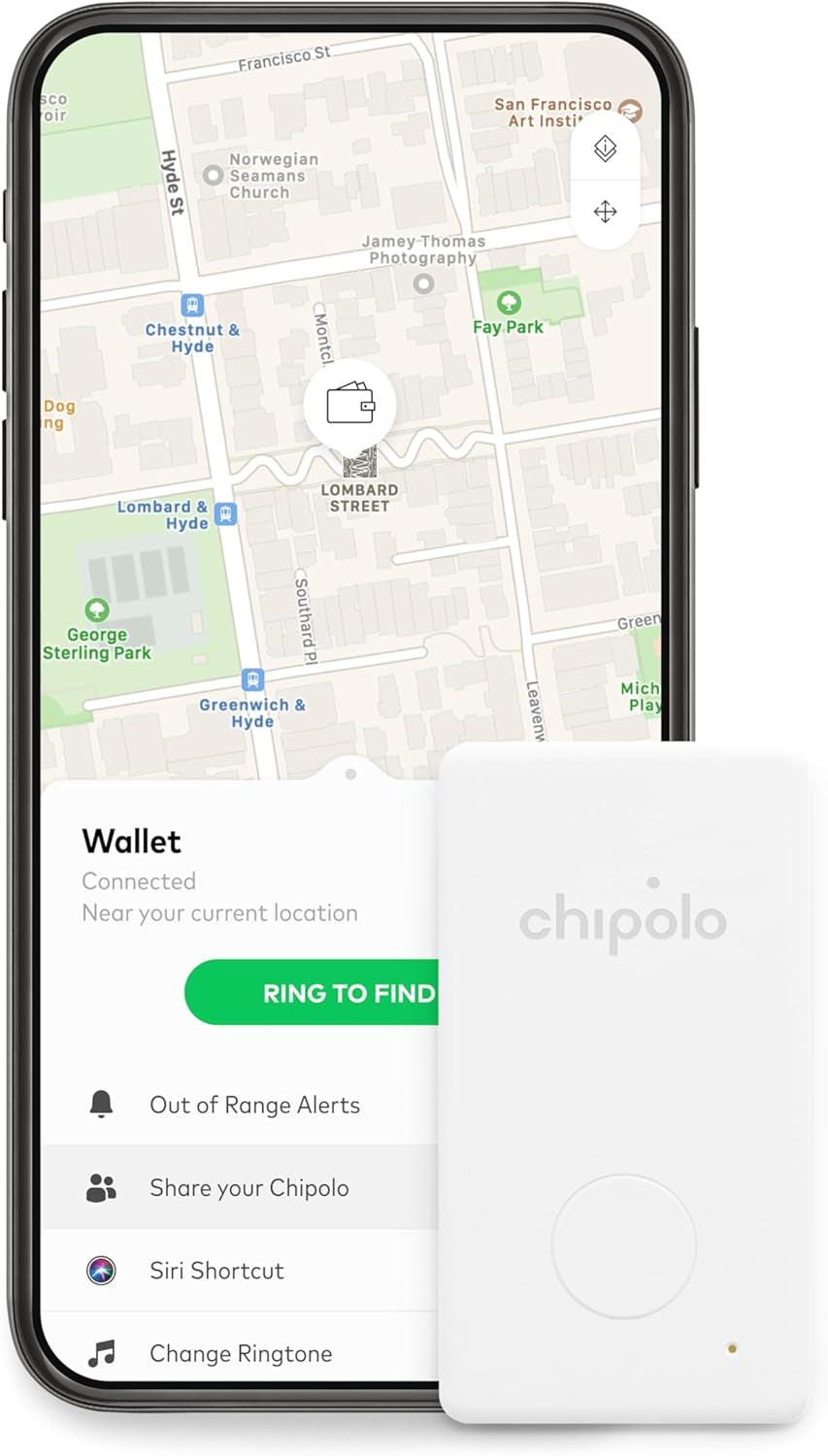 ONE Card - Wallet Tracker, Bluetooth Finder for Wallet, Passports, Item Finder, Premium Features, Out of Range Alerts, Works with  App (Ios & Android Compatible)